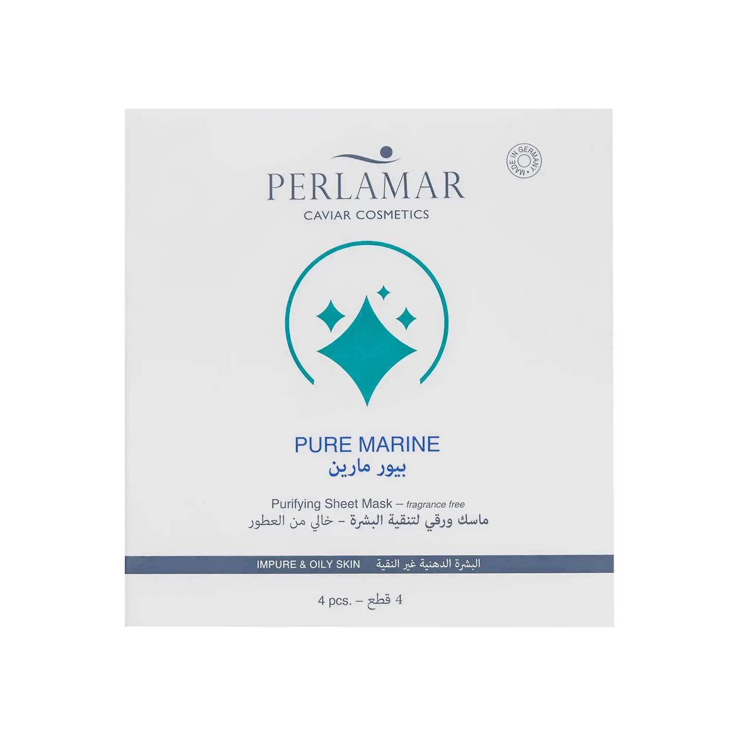 Perlamar Pure Marine Purifying Sheet Mask 4×16 ml perlamar