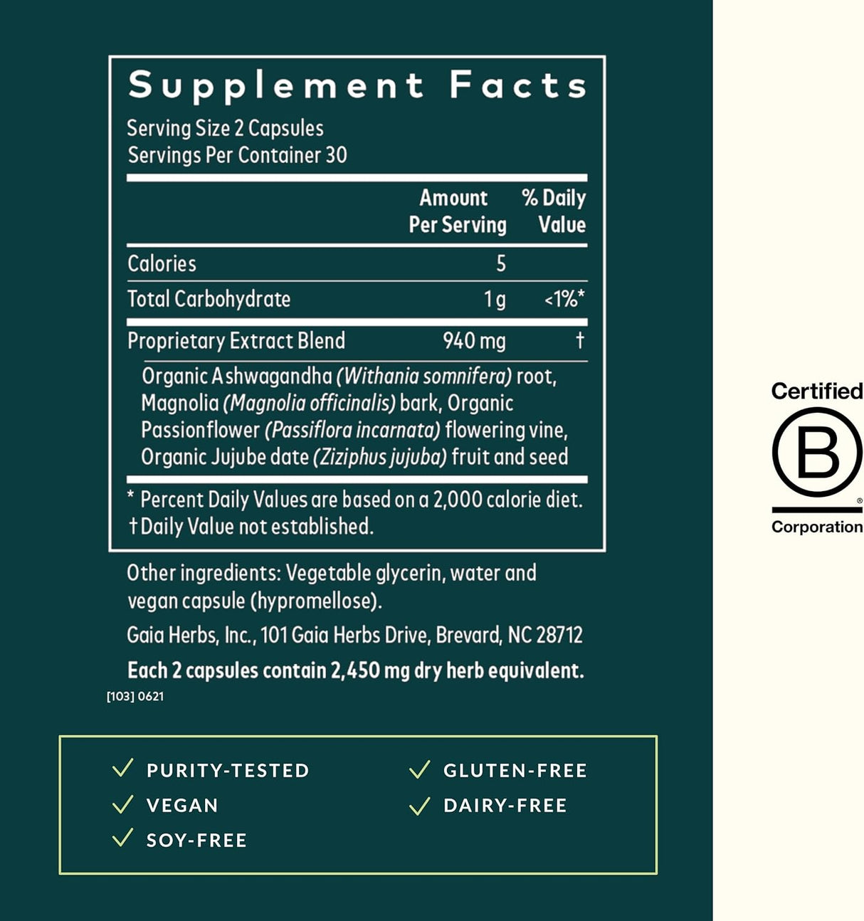 Gaia Herbs SleepThru Natural Sleep Support - 60 Capsules