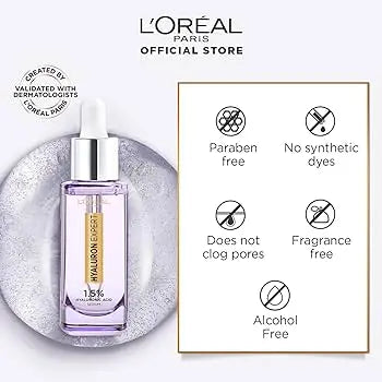 L'OREAL PARIS Hyaluron Expert Replumping Face Serum- 1.5% Hyaluronic Acid Serum Clear 30ml L'OREAL PARIS