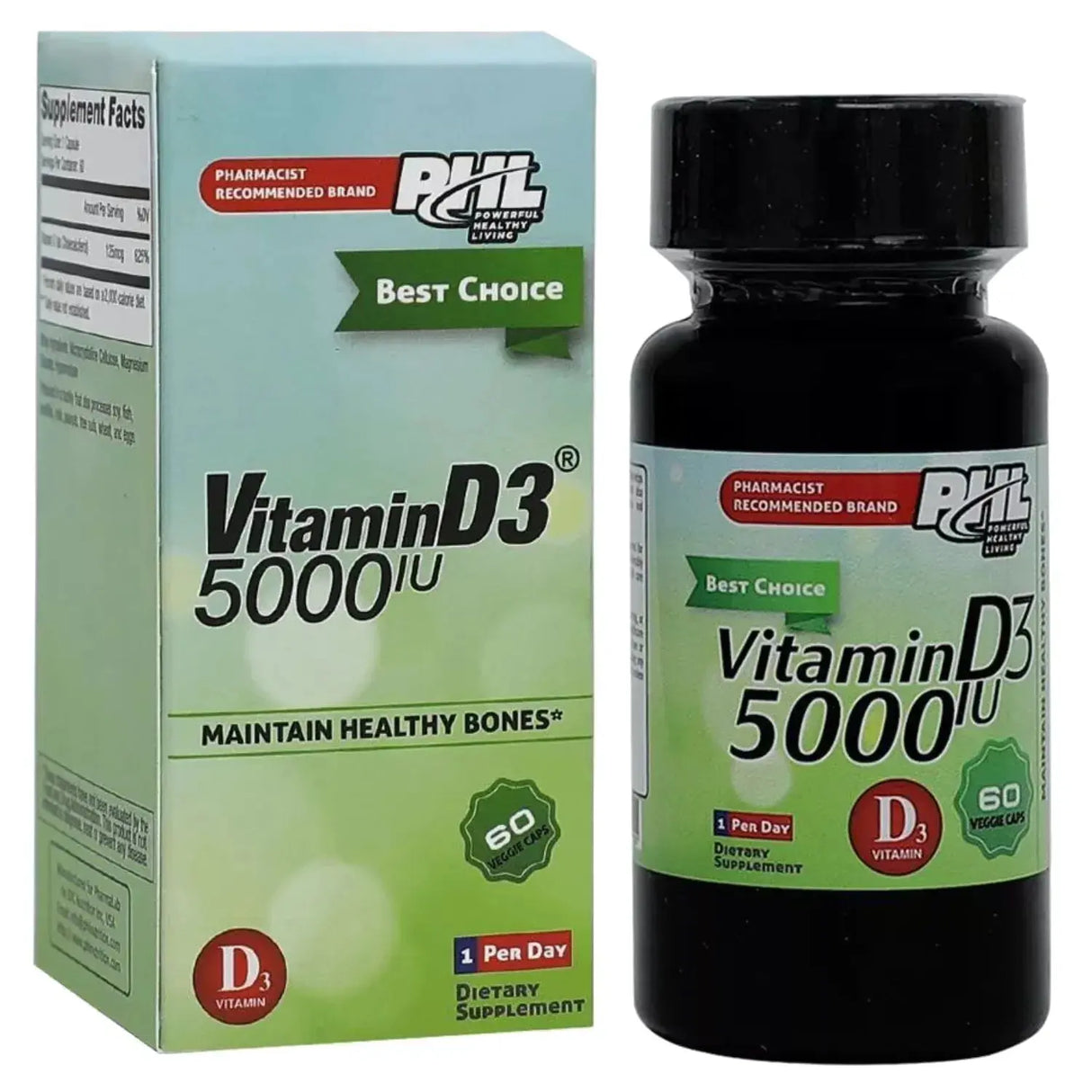 PHL VITAMIN D 5000 IU 60 CAPS PHL