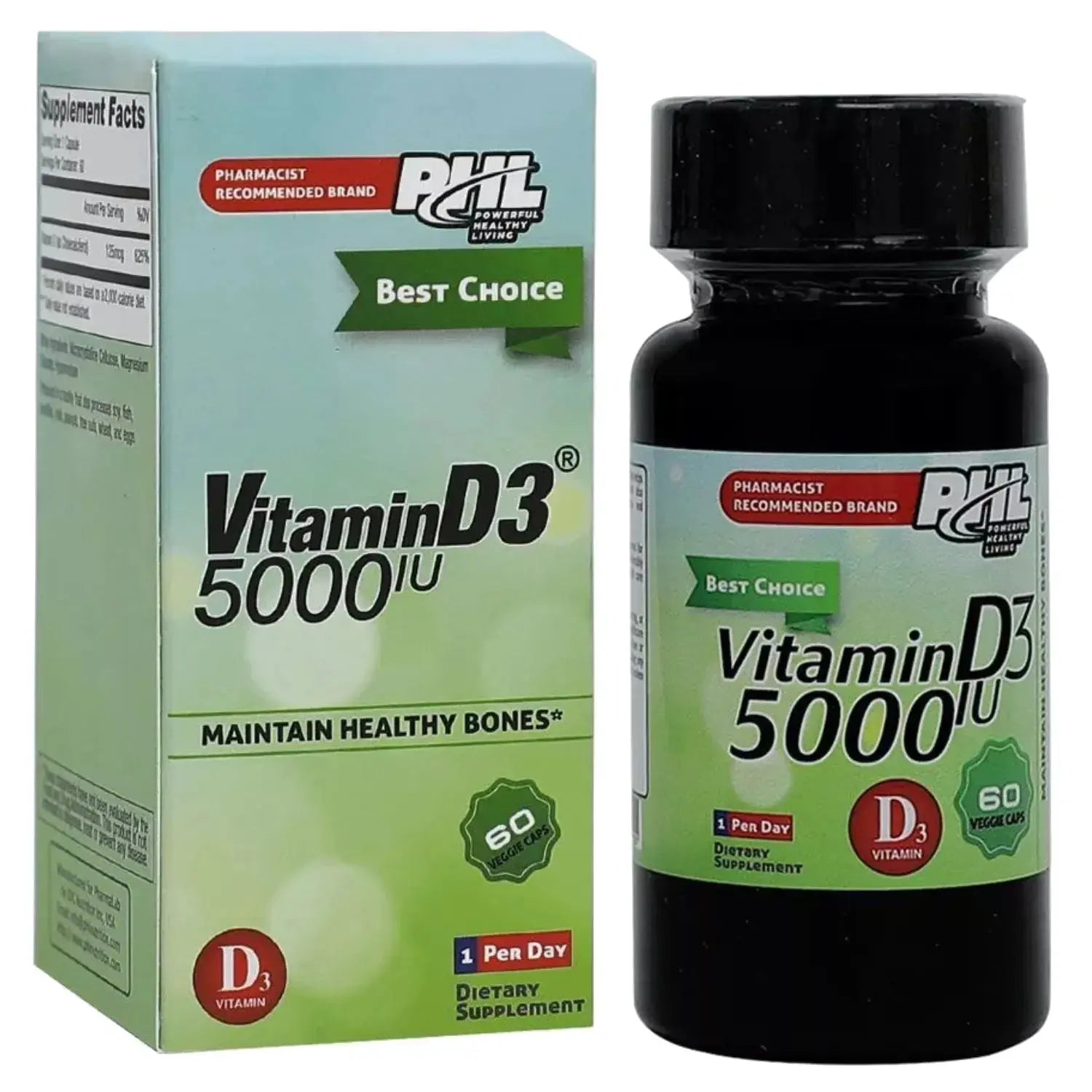 PHL VITAMIN D 5000 IU 60 CAPS PHL