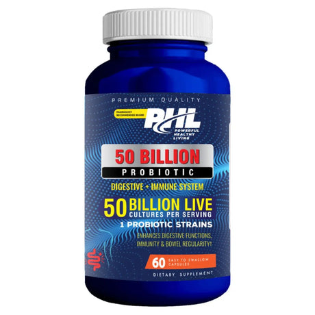 PHL 50 Billion Probiotic Capsules, Pack of 60's PHL