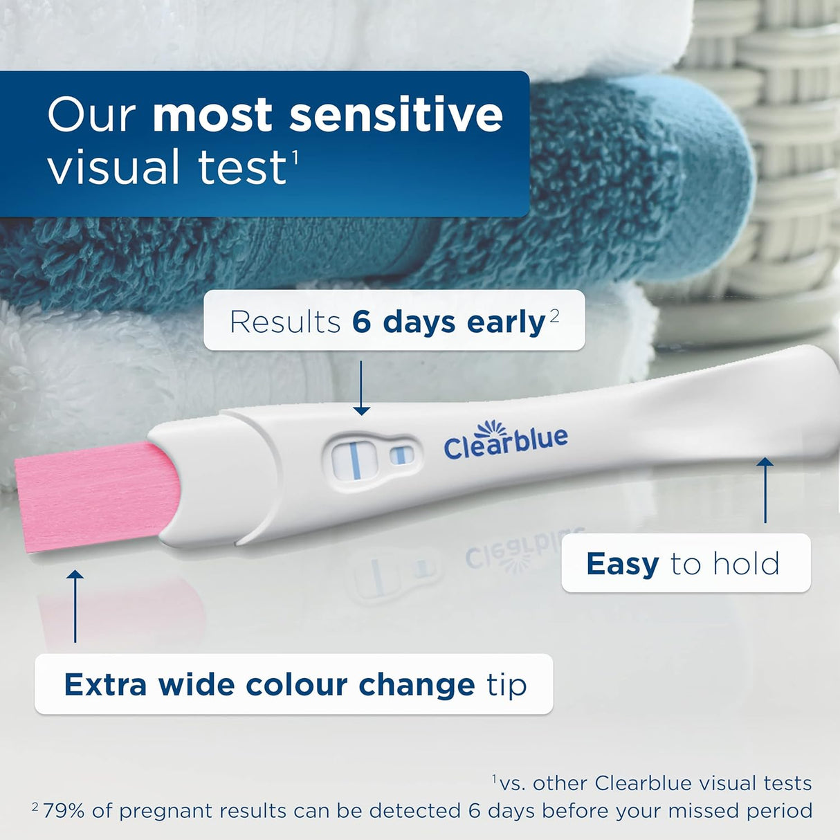 Clear Blue Ultra Early Pregnancy Test Kit 1's Clear Blue