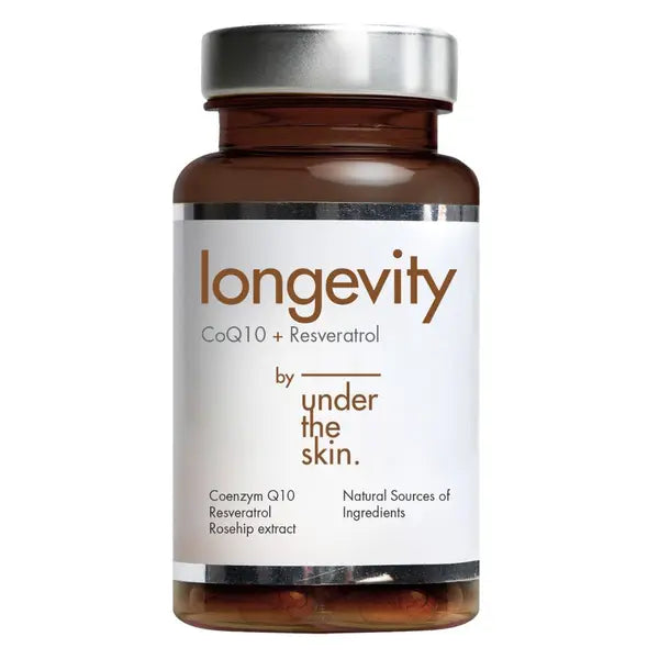 Under the Skin - Longivity - Resveratrol, COQ10 and Rosehip 60's