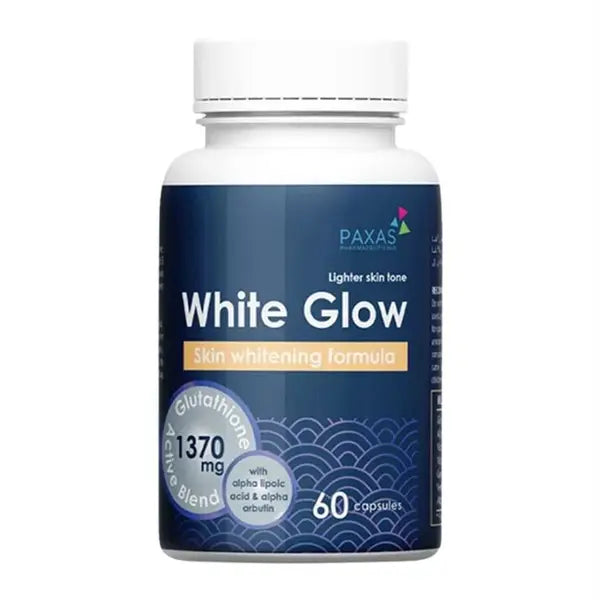 Paxas White Glow Capsules, Skin Whitening Formula, Pack of 60's