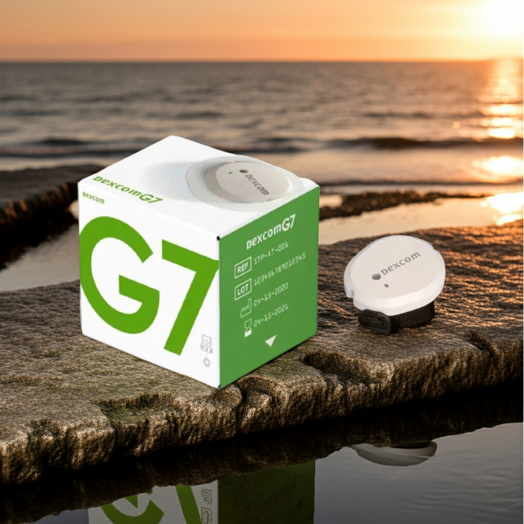 مجموعة مستشعر Dexcom G7 لمراقبة الجلوكوز بشكل مستمر، عبوة من قطعة واحدة