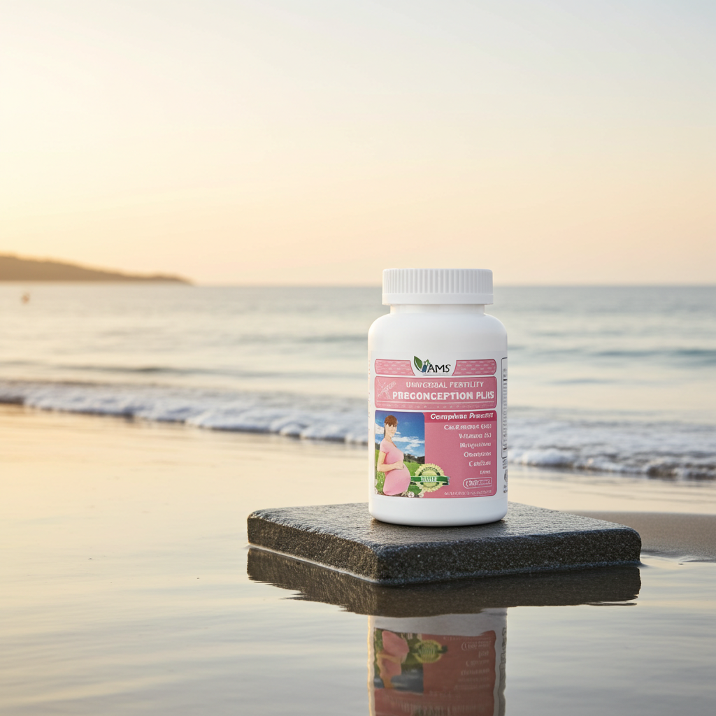 AMS Preconception Plus Vegetable Capsules, Prenatal Support, Conception And Fertility Supplement, Pack of 180's