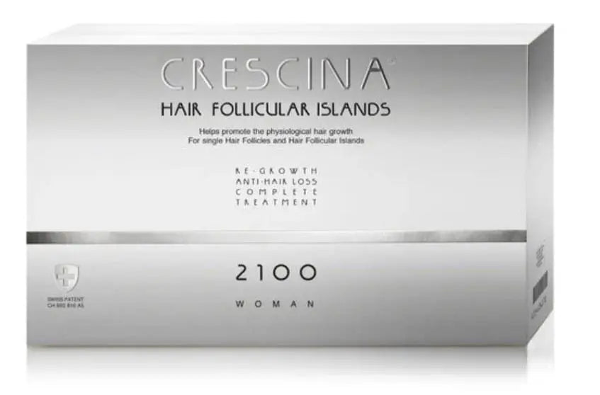 Crescina Follicular Islands Re-Growth 2100 Hair-Loss Woman Vials 20's.                  ( Add 2+1 Free ) WOW Crescina labo