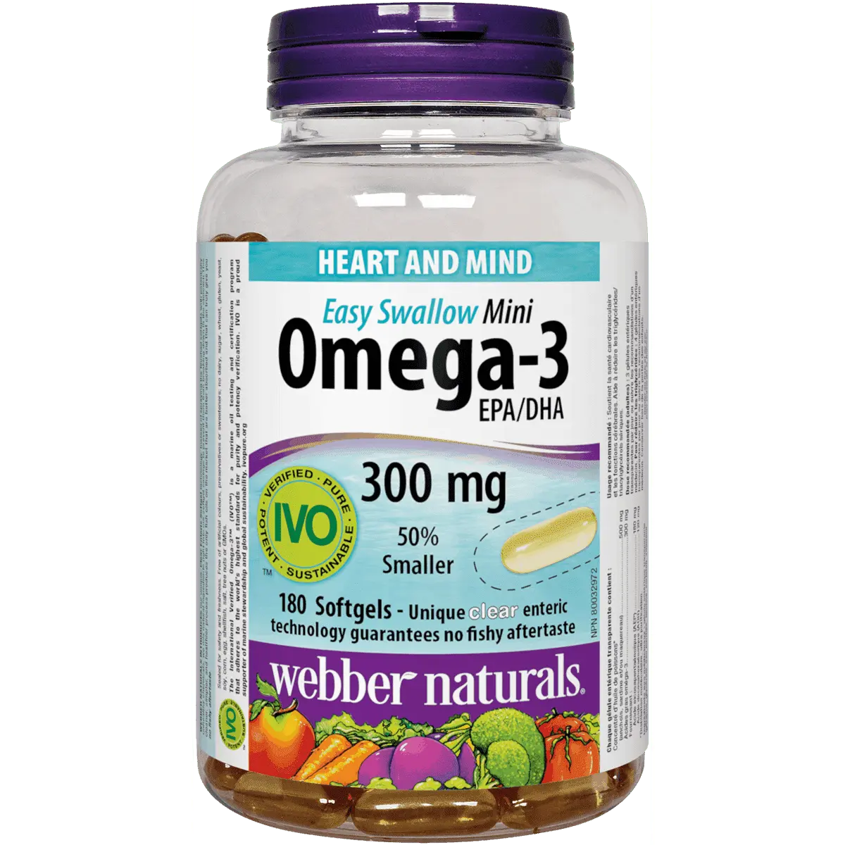 WEBBER NATURALS MINI OMEGA3 300MG SOFTGEL 180s Webber Naturals
