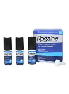 Rogaine 3-Piece Extra Strength Hair Regrowth Solution Set Clear 3x60ml Rogaine