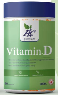 PLC Vitamin D Gummies to support bones and immune system. Pack of 60s