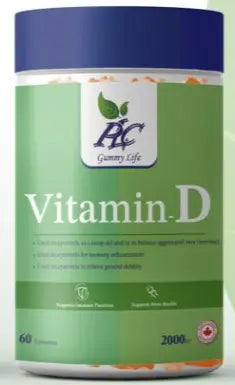 PLC Vitamin D Gummies to support bones and immune system. Pack of 60s PLC
