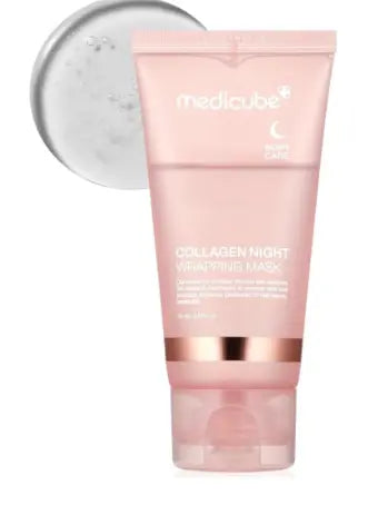 Medicube Collagen Night Wrapping Cream Overnight Sleeping Mask to protect skin elasticity with Collagen Skin elasticity visible improved Medicube