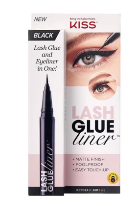 غراء تحديد الرموش Kiss Lash Glue Liner 0.7 مل أسود 1's KLIN01C