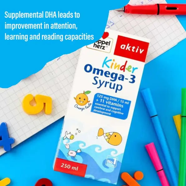 Doppelherz aktiv Kinder Omega-3 Syrup For Children's Cognitive Development 250ml Doppelherz