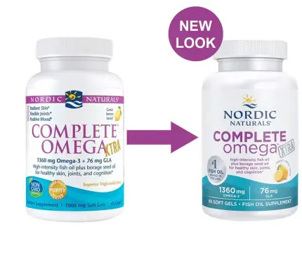 Nordic Naturals Complete Omega Xtra Omega 3 6 9 Fish Oil Supplement Softgels, Pack of 60's Nordic Naturals