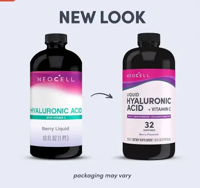 NeoCell Hyaluronic Acid Blueberry Liquid With Vitamin C For Skin & Joints 473ml NeoCell