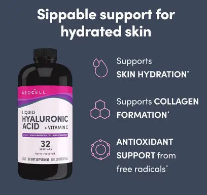 NeoCell Hyaluronic Acid Blueberry Liquid With Vitamin C For Skin & Joints 473ml NeoCell