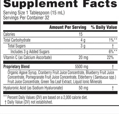NeoCell Hyaluronic Acid Blueberry Liquid With Vitamin C For Skin & Joints 473ml NeoCell