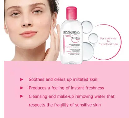 Bioderma Sensibio H2O Cleansing & Make up Removing Micellar Water with Pump 500ml Bioderma