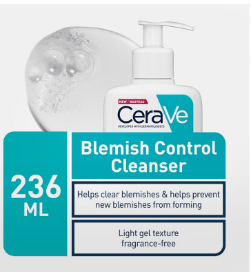 CeraVe Blemish Control Facial Cleanser For Blemish Prone Skin 236ml