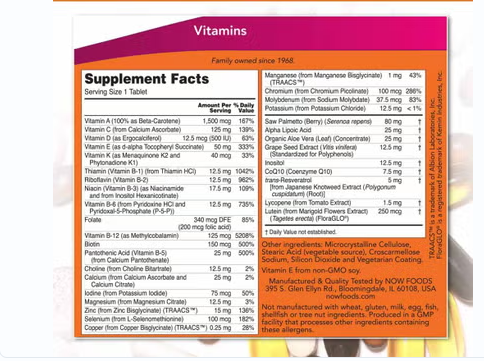 Now Adam Men's Multivitamin Tablets For Overall Wellness, Pack of 60's