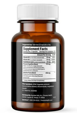 Procera XTF Extreme Focus Supplement Capsules, Pack of 40's