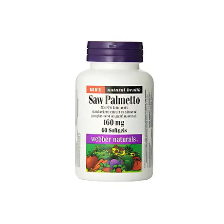 WEBBER NATURALS SAW PALMETTO MENS 160MG SOFTGEL 60s Webber Naturals