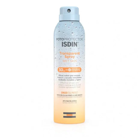 Fotoprotector ISDIN Transparent Spray Wet Skin SPF 50, 250 ml - www.plcgcc.com