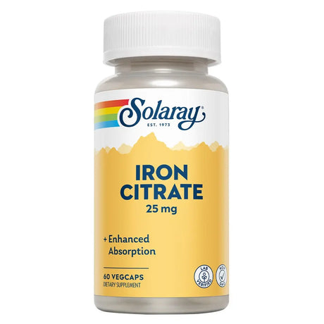 Solaray® Iron Citrate 25 mg Veg Capsules 60's Solaray