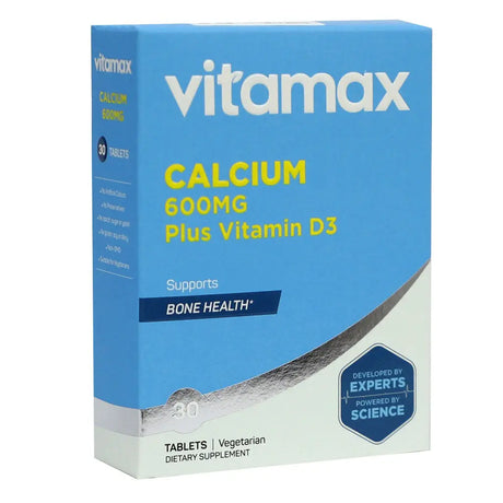 Vitamax Calcium 600 mg + Vitamin D3 400IU Tablets For Bone Health, Pack of 30's Vitamax