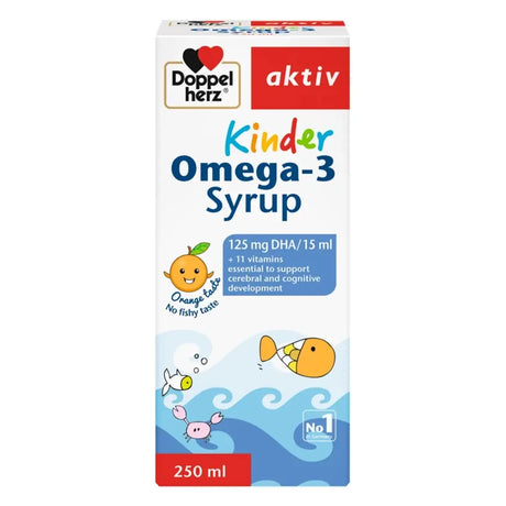 Doppelherz aktiv Kinder Omega-3 Syrup For Children's Cognitive Development 250ml Doppelherz