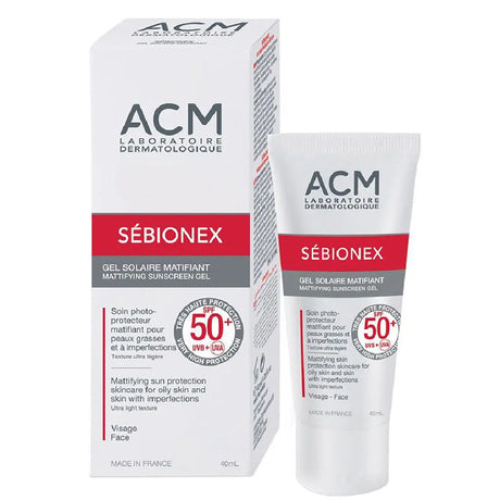ACM Sebionex SPF50+ Mattifying Sunscreen Gel 40ml ACM