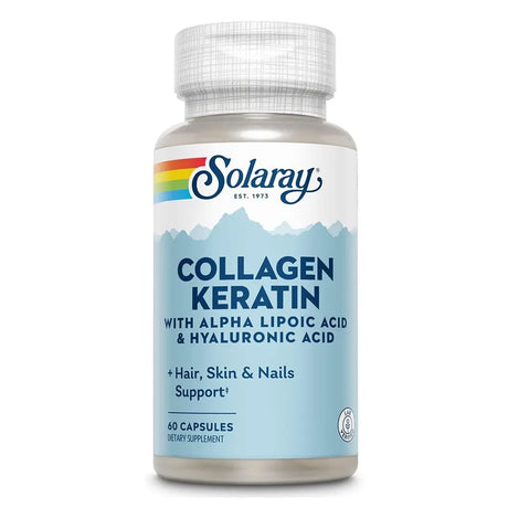 Solaray Collagen Keratin Capsules With Alpha Lipoic Acid & Hyaluronic Acid For Hair, Skin, & Nails, Pack of 60's Solaray