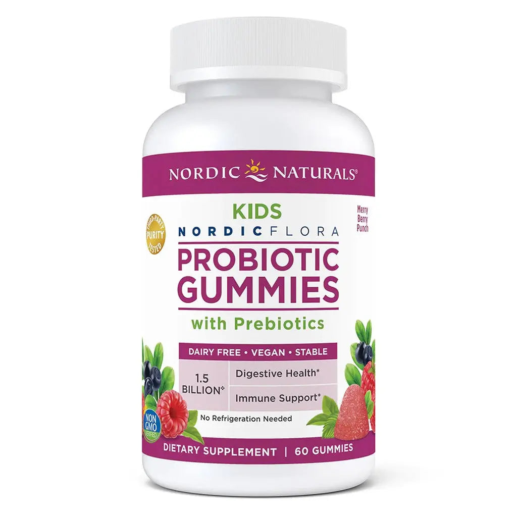 Nordic Naturals Kids Nordic Flora Probiotic With Prebiotic Gummies, Pack of 60's Nordic Naturals
