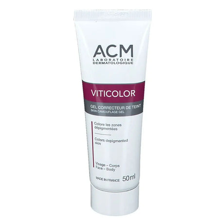 ACM Viticolor Durable Skin Camouflage Gel, Re-Pigmentation Treatment For Vitiligo 50ml ACM