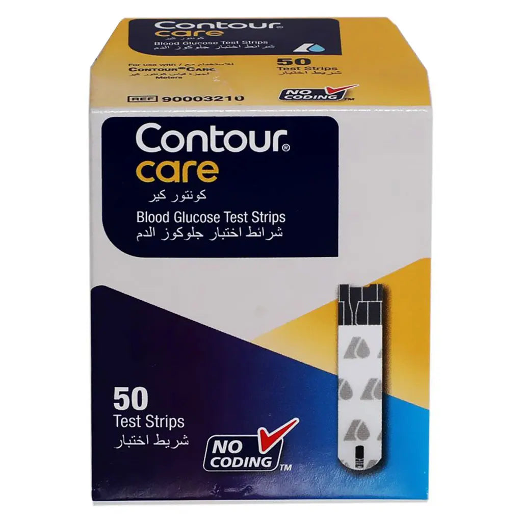Ascensia Contour Care Blood Glucose Test Strips, Pack of 50's – www