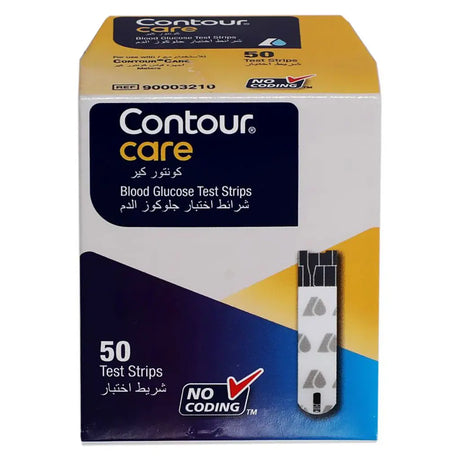 Ascensia Contour Care Blood Glucose Test Strips, Pack of 50's Ascensia