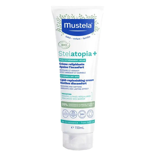 Mustela Stelatopia + Lipid Replenishing Baby Cream For Extremely Dry Skin 150ml Mustela