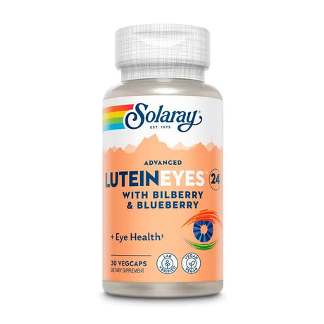 Solaray Advanced Lutein Eyes 24mg Vegetarian Capsules With Marigold, Bilberry & Blueberry For Eye Health, Pack of 30's Solaray