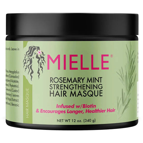 Mielle Rosemary Mint Hair Strengthening Masque With Biotin For Hair Types 340g Mielle
