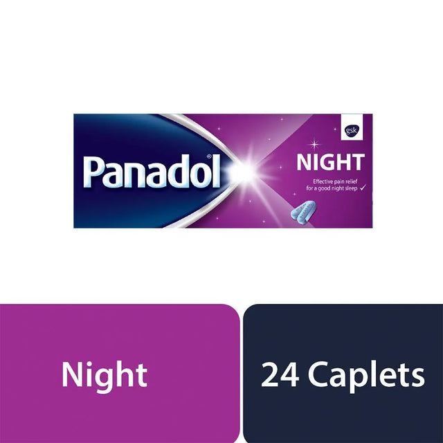 Panadol Night Caplets For Fever & Pain Relief, Pack of 24's Panadol