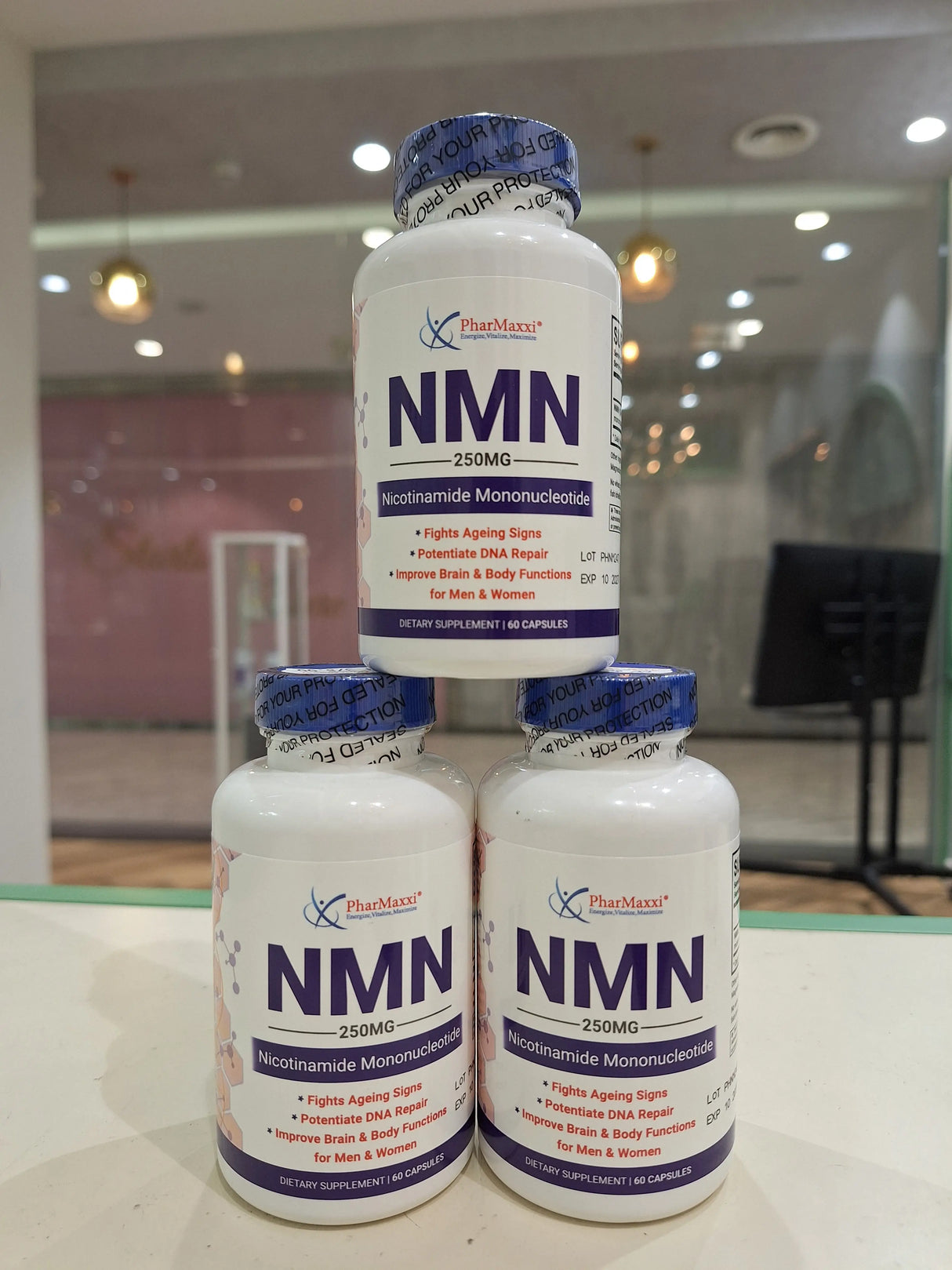 Pharmaxxi NMN 250mg Antiaging Supplement Capsules, Pack of 60’s PharMaxxi