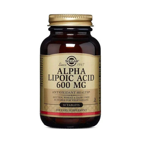 Solgar Alpha Lipoic Acid 600 mg Tablets 50's New Solgar