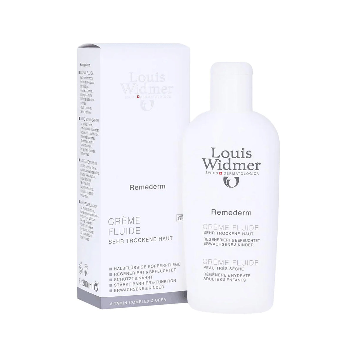 Louis Widmer Remederm Fluid Body Cream 200ml