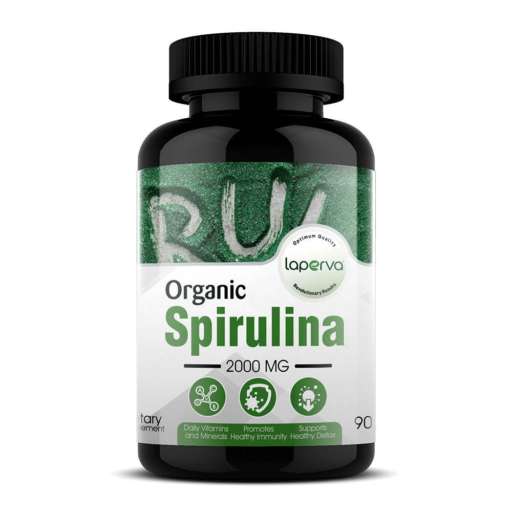 Laperva Spirulina, 90 Veggie Capsules, 2000 mg, Rich in Vitamins and Minerals