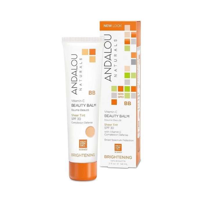 Andalou Naturals Brightening Vitamin C BB Beauty Balm Sheer Tint (SPF30) All-in-One Tinted Moisturizer - 58ml