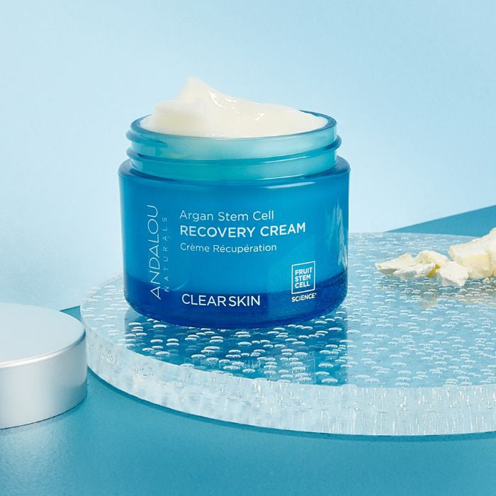Andalou Naturals Clear Skin Beta Hydroxy Complex Recovery Cream Argan Stem Cell Moisturizer - 50ml