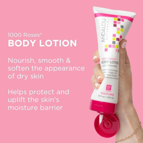 Andalou Naturals 1000 Roses Soothing Body Lotion, Hydrating Lotion for Sensitive Skin - 236ml
