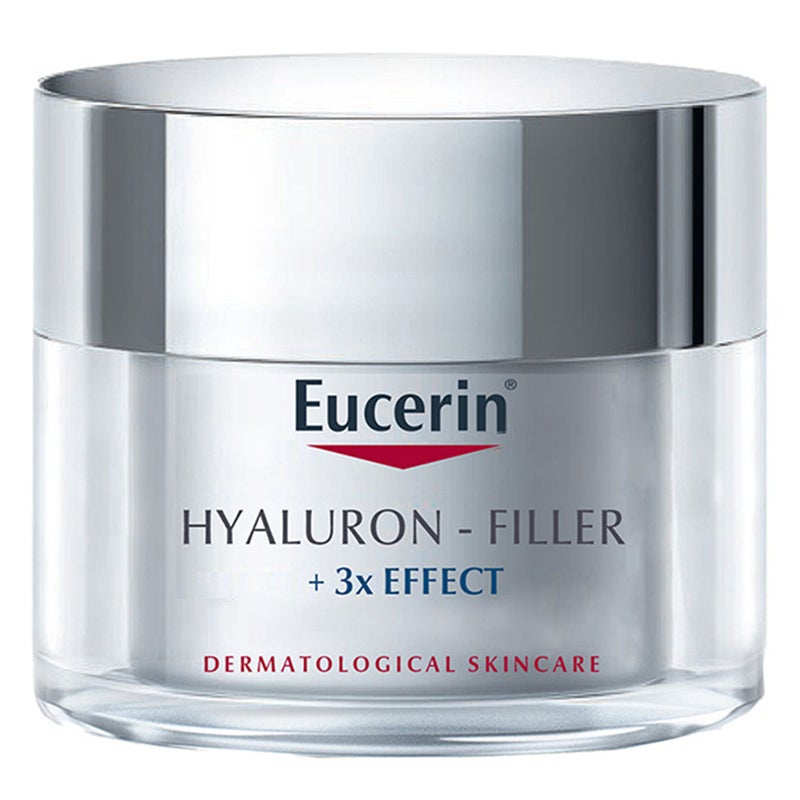 كريم النهار Eucerin Hyaluron-Filler 3x Effect المضاد للتجاعيد مع عامل حماية من الشمس SPF 15 للبشرة الجافة 50 مل